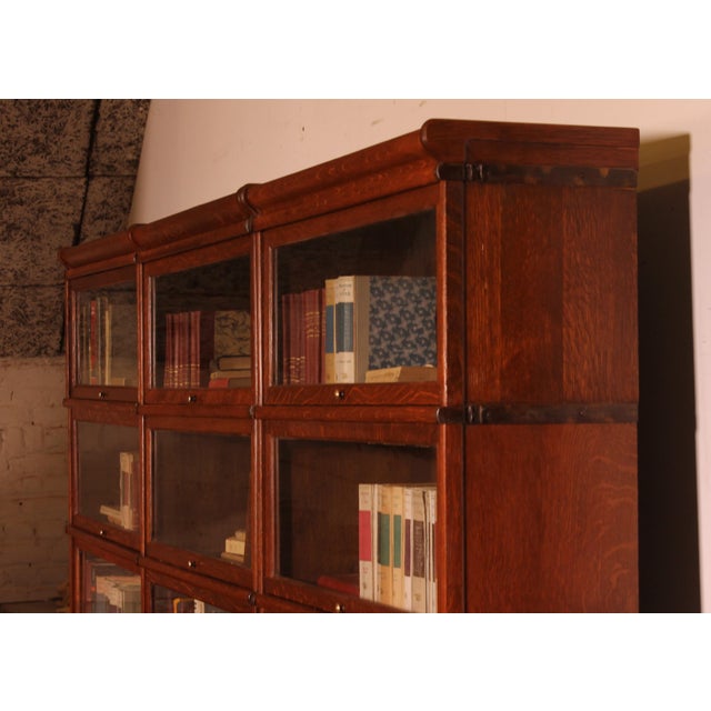 19th Century Oak 3-Module Bookshelf from Wernicke Globe, 1890s For Sale - Image 13 of 15