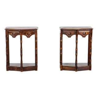 English Oak Side Tables, 1930, Set of 2 For Sale