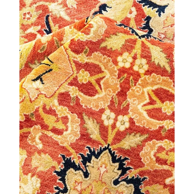 Textile Mogul, One-of-a-Kind Hand-Knotted Area Rug in Orange, 8' 1" x 10' 1" For Sale - Image 7 of 8