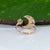1.2Ct Lab Grown Diamond Moon Ring With Diamond Accents in Solid 14k Gold, Size 6.75 For Sale - Image 9 of 10