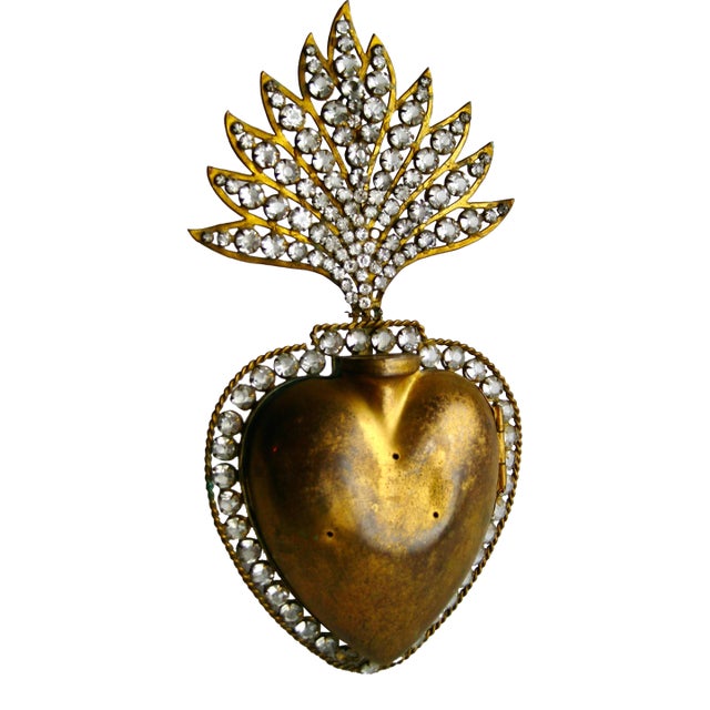 French Sacred Heart Ex-Voto 19th Century For Sale