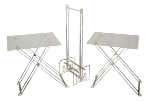 Folding Side Tables in Acrylic Glass, 1960s, Set of 2