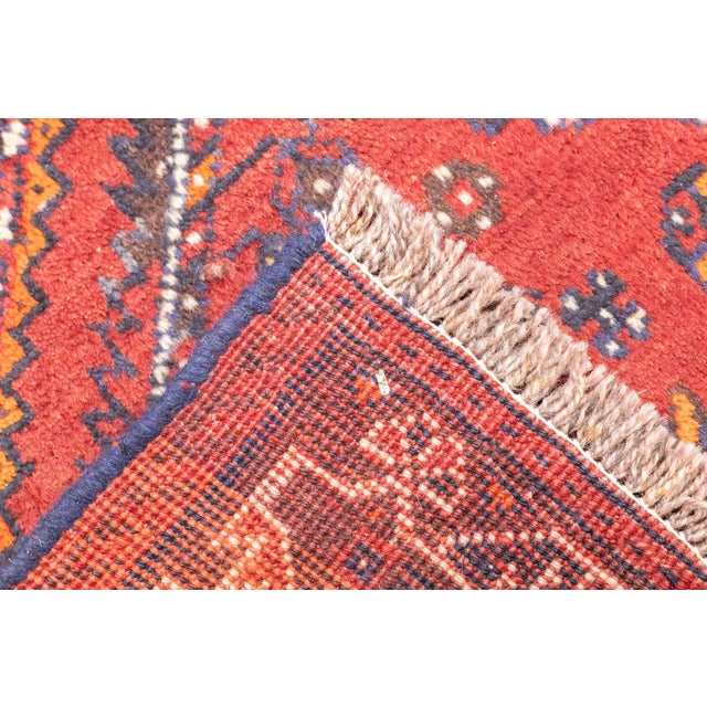 Textile Semi-Antique Hand-Knotted Persian Qashqai Rug 5'4" X 8'9" For Sale - Image 7 of 18