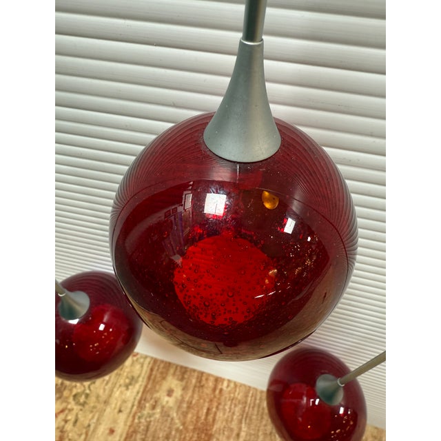 Bruck Lighting Bobo Red Pendant Lights, Set of Three For Sale - Image 9 of 12
