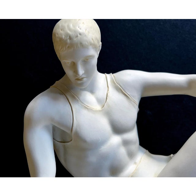 1910s 1910s Defined Italian Bisque Figure of a Discus Thrower For Sale - Image 5 of 6