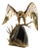 1970s Large Sculptural Brass Eagle Lamp with Amethyst Geode For Sale