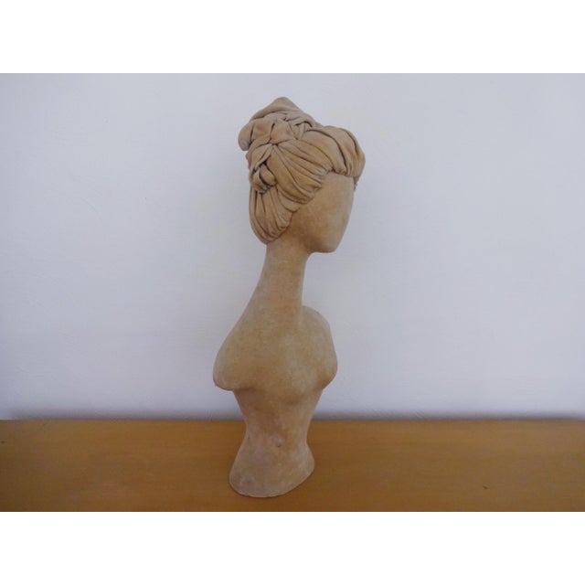 Art Deco 1940s Abstract Velvet Mannequin Bust For Sale - Image 3 of 10