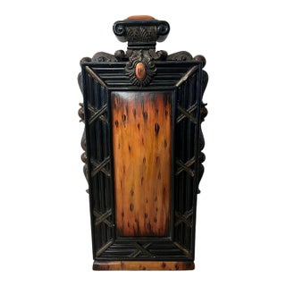 Antique Baroque Style Architectural Ceramic Decanter Bottle With Stopper For Sale