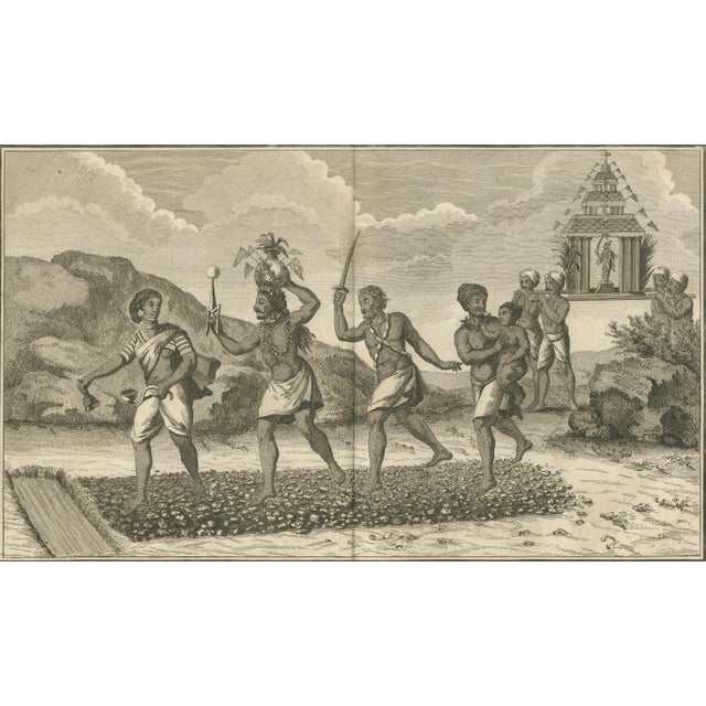 Poisson, Hindu Fire-Walking Ceremony in Honor of Dharma Raja, Engraving, 1806 For Sale - Image 4 of 10
