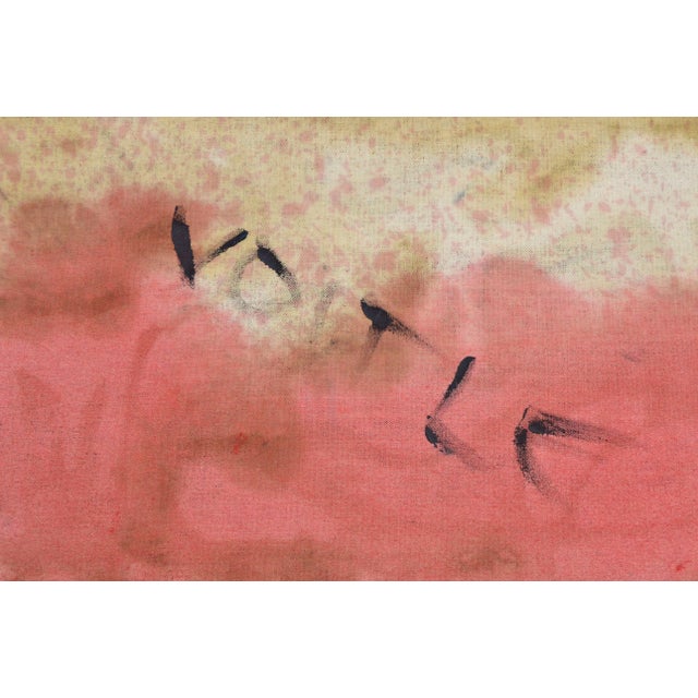 1970s Jane Voitle Mellin "Conversation in the Theater" Figurative Oil on Canvas 1975 For Sale - Image 5 of 7