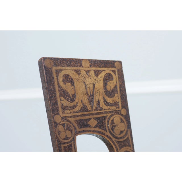 English Antique Hand Crafted Old English Occasional Seat Chair For Sale - Image 3 of 11