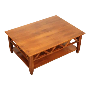 Early 21st Century Ethan Allen 'Country Colors' Two-Tier Maple Coffee Table