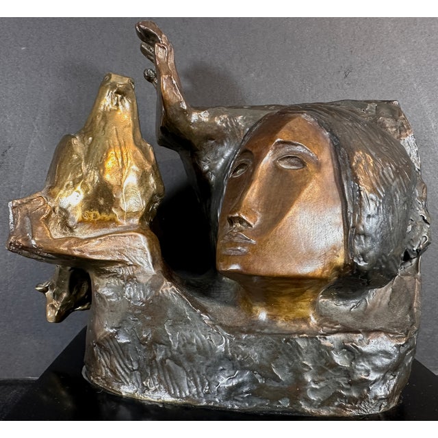 Artist: Alvar Title: La Paloma Medium: Cast Bronze Sculpture with Gold and Brown Patina Signed: Incised Signature Edition:...