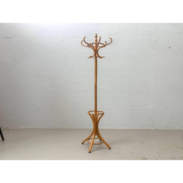 Brown Vintage Bentwood Coat Rack, 1970s For Sale - Image 8 of 12