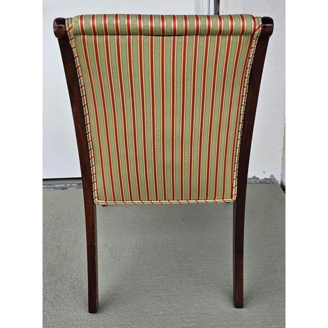 Hickory Chair Furniture Company Late 20th Century Hickory Chair Co. Regency Mahogany and Upholstered Armchair For Sale - Image 4 of 7