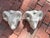 Stone Vintage Cast Stone Rams Head Wall Brackets For Sale - Image 7 of 11