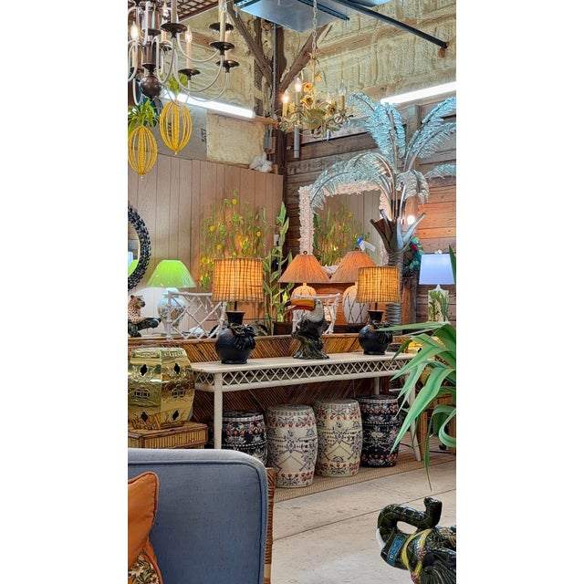 Late 20th Century Chinoiserie Chinese Export Ivory Ground Famille Rose Porcelain Garden Stools-Pair For Sale - Image 12 of 12