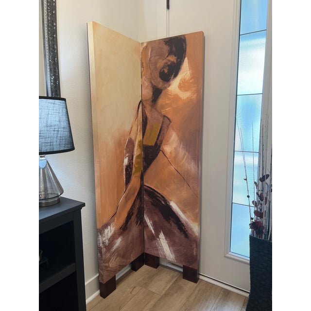 1990s V. Klauss "Ballerina" Folding Canvas Screen, 20x72, Signed and Numbered For Sale - Image 15 of 15