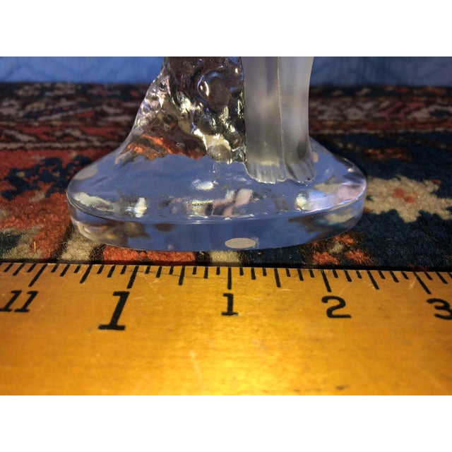 Mid 20th Century Lalique Frosted Art Noveau Crystal Sculpture of a Nude Dancer For Sale In Los Angeles - Image 6 of 9