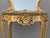 Gold 1920 French Artisan Louis XVI Gold Marble Console With Mirror Set - 2 Pc For Sale - Image 8 of 12