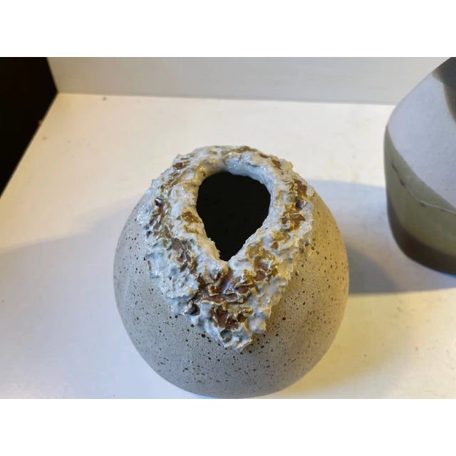 Scandinavian Modern Morphic Ceramic Vases, Set of 2 For Sale - Image 3 of 12