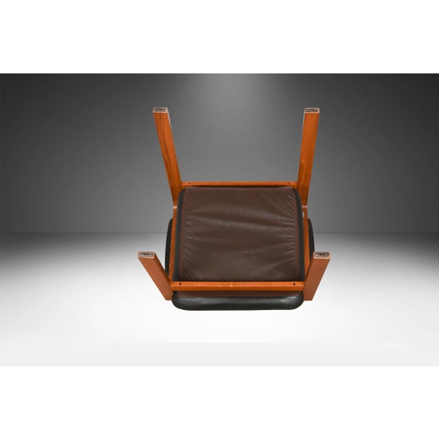 Ekornes 1970s Teak Black Leather Scandinavian Lounge Chair For Sale - Image 10 of 12