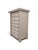 1980s Postmodern Asian-Style Reeded Armoire & Nightstands, Stone Inset, 3 Pieces For Sale - Image 4 of 18