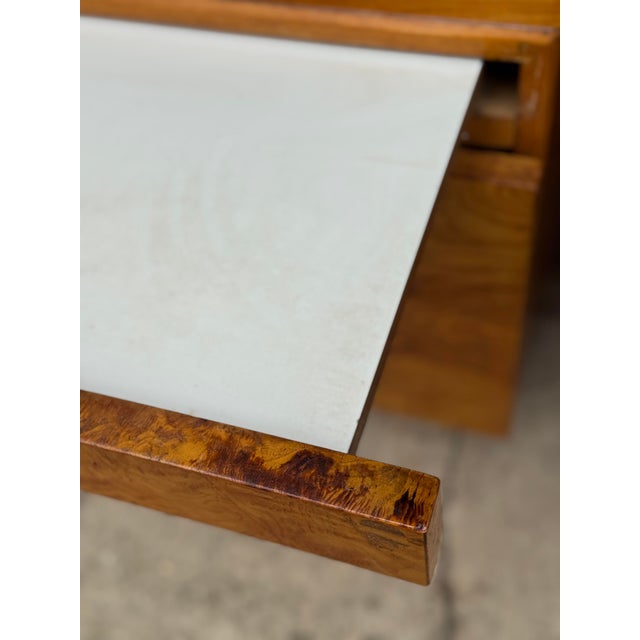 1970s Pair of Lane Mid Century Burl Wood Nightstands For Sale - Image 11 of 12