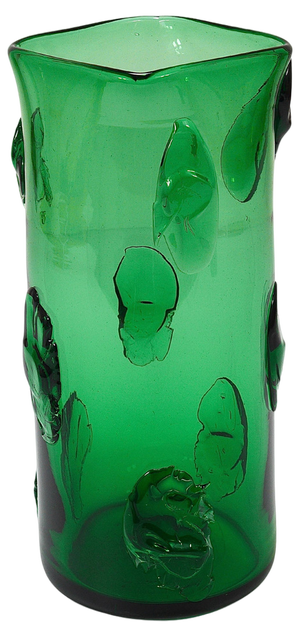 Large Empoli Green Glass Vase, Italy, 1960s