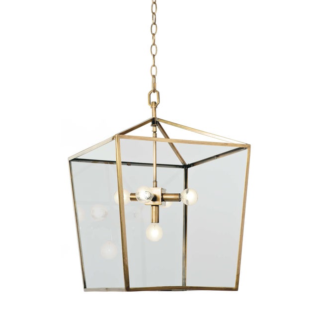 2020s Regina Andrew Camden Lantern in Natural Brass For Sale - Image 5 of 5
