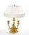 Bronze French Pair of Gilt Bronze Louis XVI-Style Three-Light Candelabra Table Lamps For Sale - Image 8 of 15