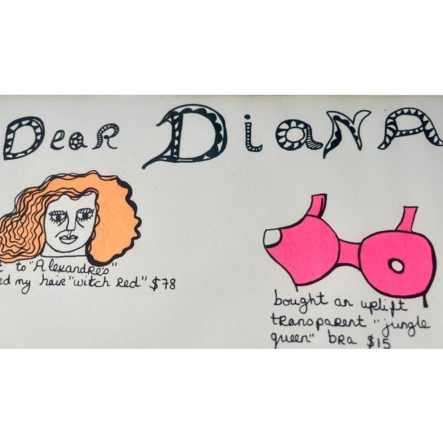 1960s Niki De Saint Phalle, Dear Diana, 1960s, Silkscreen For Sale - Image 5 of 6