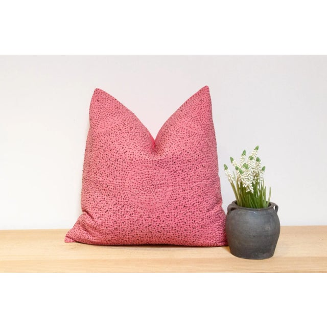 Textile Cameo Pink Hand-Stitched Pillow Cover For Sale - Image 7 of 7
