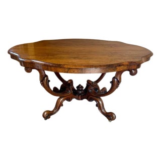 Antique Victorian Rosewood Centre Table, 1880s For Sale