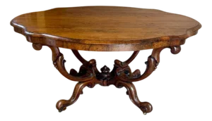 Antique Victorian Rosewood Centre Table, 1880s