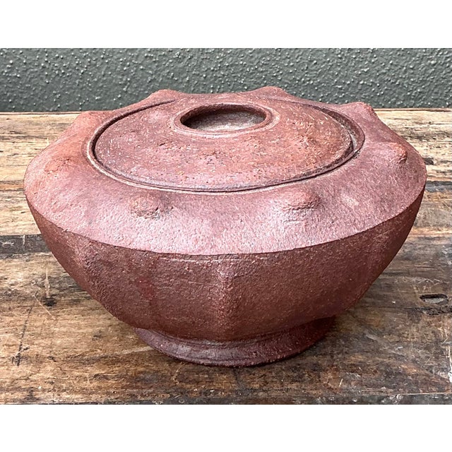 Late 20th Century Vintage Original Studio Pottery Lidded Bowl For Sale - Image 5 of 12