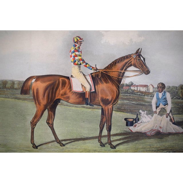 Early 19th Century Barefoot, the Winner of the Great St. Leger at Doncaster 1823 Aquatint by John Frederick Herring SNR For Sale - Image 5 of 7