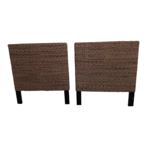 1980s Abaca Twin Headboard Dark Color Set of 2