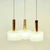 Metal Mid-Century Modern Murano Ice Glass Triple Pendant Light from Doria Leuchten, Germany, 1960s For Sale - Image 7 of 9