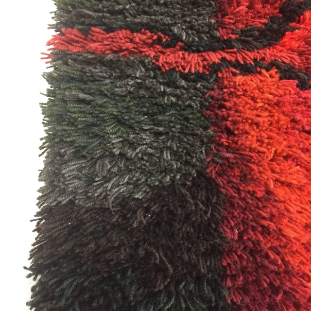 Textile Vintage Modernist Wall Rya Rug by Helena Koskiivaara for Wetterhoff, Finland, 1960s For Sale - Image 7 of 11
