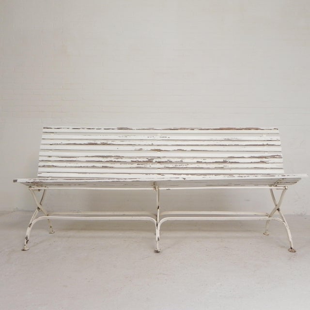 Folding Garden Slatted Bench, 1930s For Sale - Image 11 of 18
