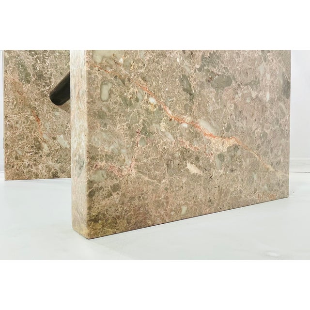 Vintage Marble & Glass Dining Table, Italy 1980s. For Sale - Image 12 of 12