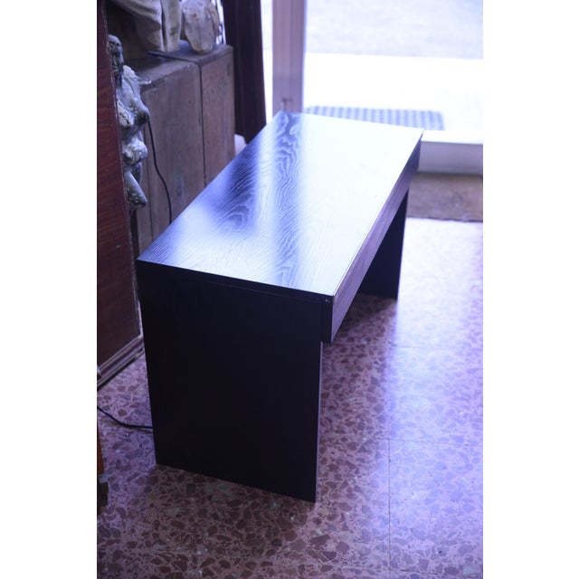 Glass Black Wood Dressing Table For Sale - Image 7 of 9