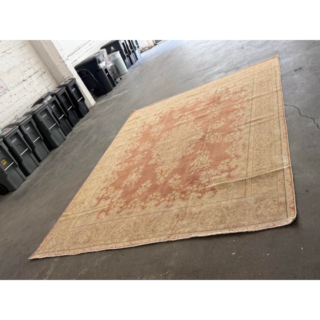 9ft 10in × 12ft 6in Kirman Design Hand-Knotted Wool Area Rug For Sale - Image 4 of 12
