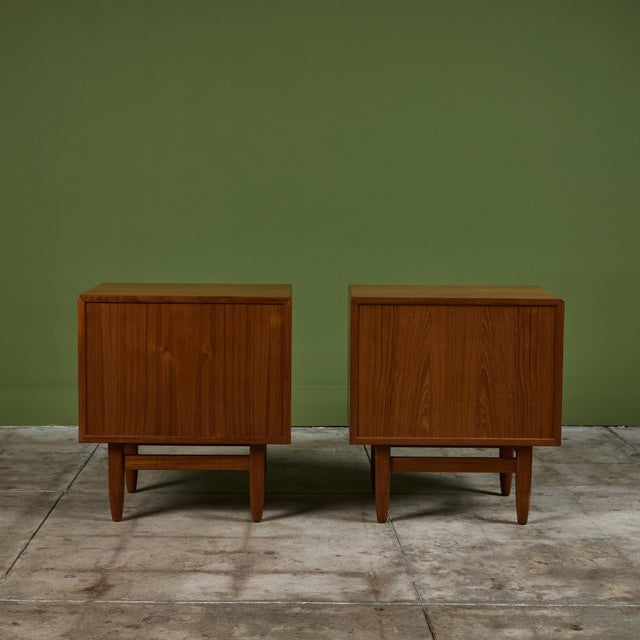 Wood Pair of Night Stands by Svend Åge Madsen for Falster For Sale - Image 7 of 12