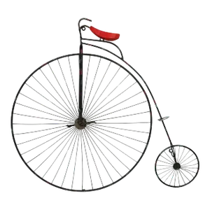 Curtis Jere High Wheel Bicycle Iron Sculpture & Wall Decor 1960's