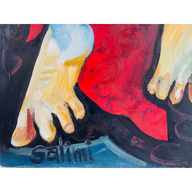 1990s Impressionist Oil on Canvas Signed Salimi Abstract Paining Untitled For Sale - Image 5 of 5