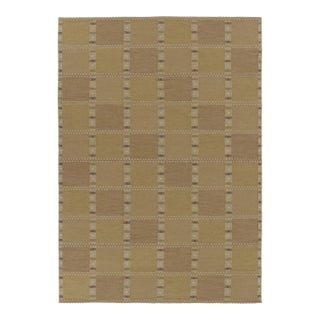 Rug & Kilim Scandinavian Style Custom Flatweave Rug With Geometric Design For Sale