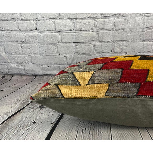 16 x 24 Kilim Pillow Turkish Cushion Grand Haven Pillow Cushion Cover For Sale - Image 4 of 4