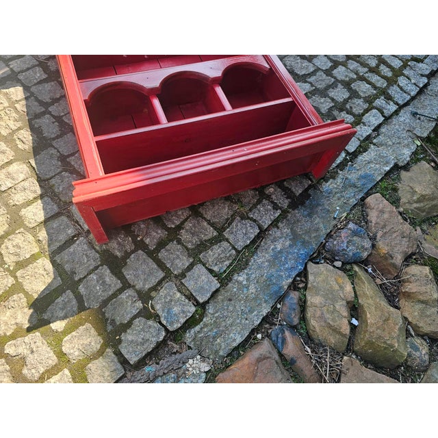 Folk Style Wooden Cabinet, 1950s-1960s For Sale - Image 9 of 10
